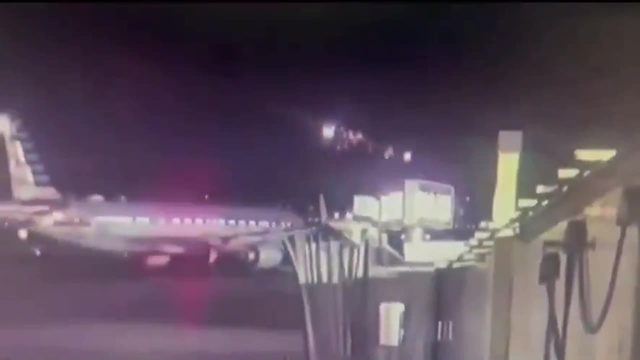 Another recording captured the moment a passenger plane collided with a