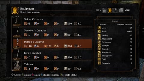 Dark Souls Remastered | Sorcery: Great Magic Weapon location starting from prison cell bonfire