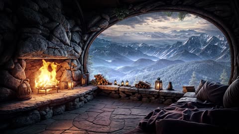 Cozy Cave With Fireplace & Rain