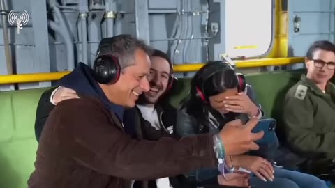 Omar Shem Tov in the documentary from the helicopter alongside his parents