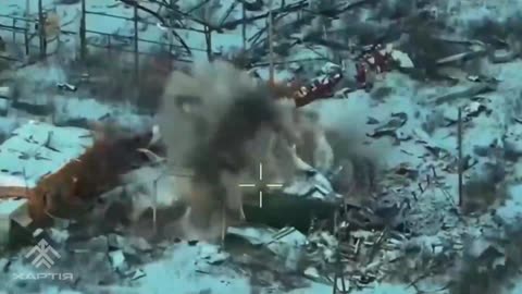 Dozens of Russian Infantry Are Shredded, Along with Tank