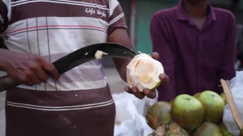 Extraordinary Green Coconut 🥥🌴🌴 Cutting Skill of a Asian Vendor 😱😱