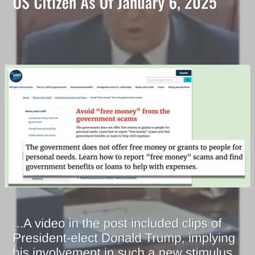 Fact Check: NO New Cost-Of-Living Stimulus Offering $1,000 To Every US Citizen As Of January 6, 2025