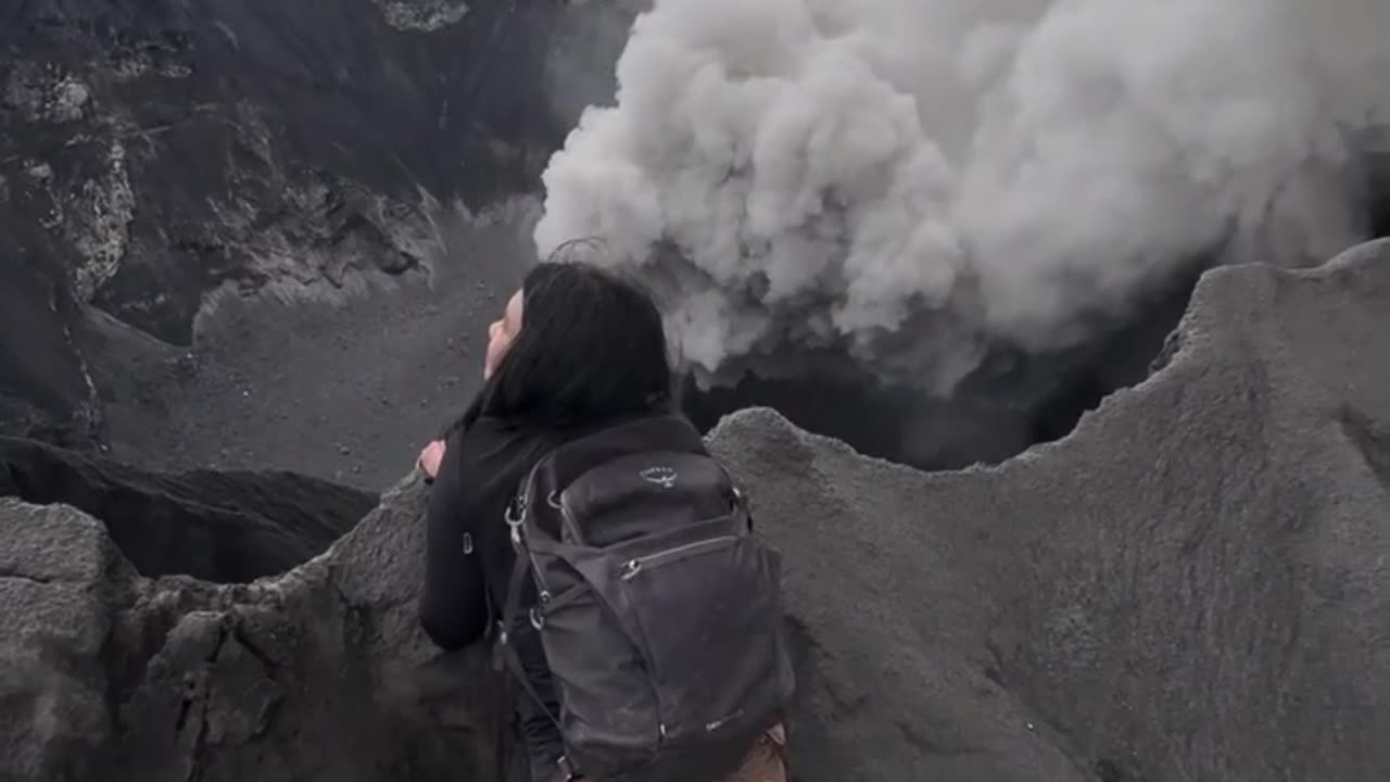 “Would YOU stand near a volcano?