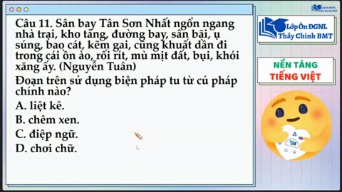 NGÀY 06-BÀI TẬP: CÁC BIỆN PHÁP TU TỪ