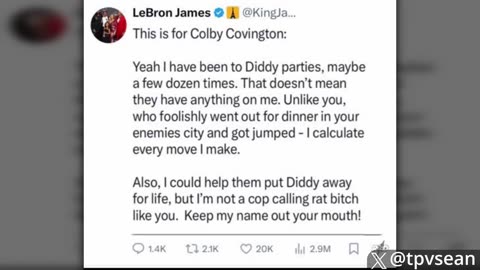 King James "Diddy Tape " sold on the black market