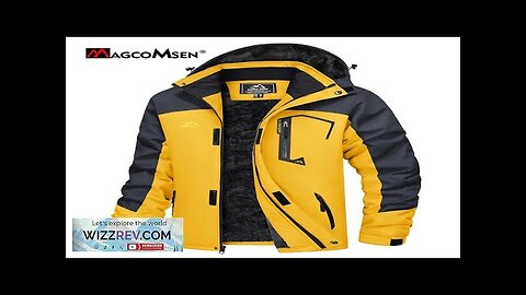 MAGCOMSEN Men's Hooded Fleece Ski Jacket Waterproof Thermal Thick Warm Parka Coats Review