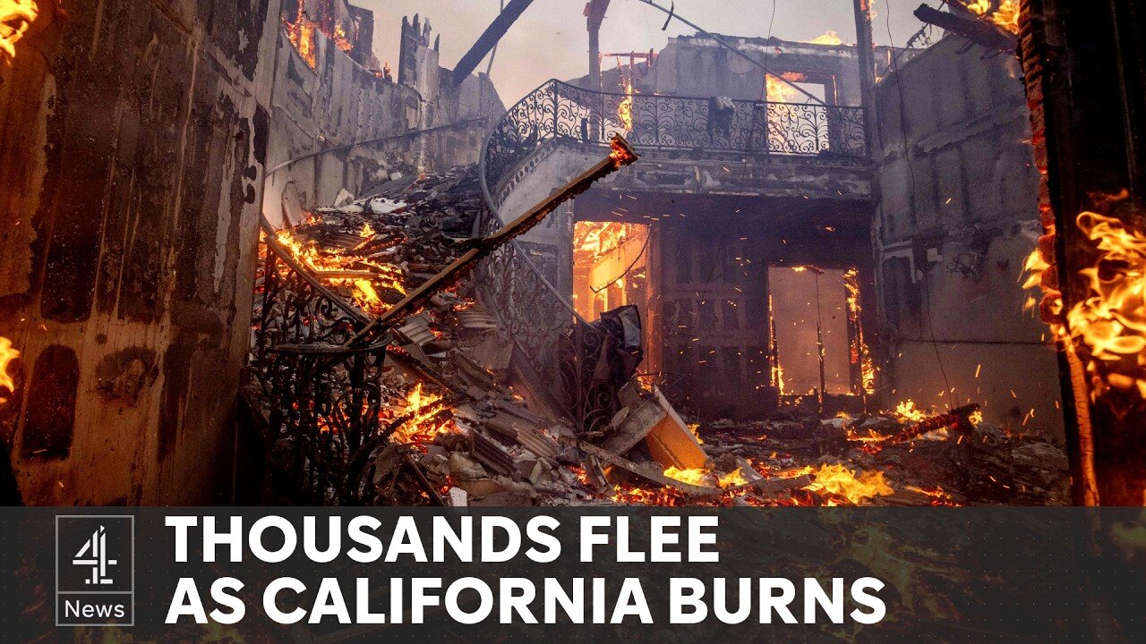 Buildings in Altadena destroyed in inferno as wildfires burn out of control around Los Angeles