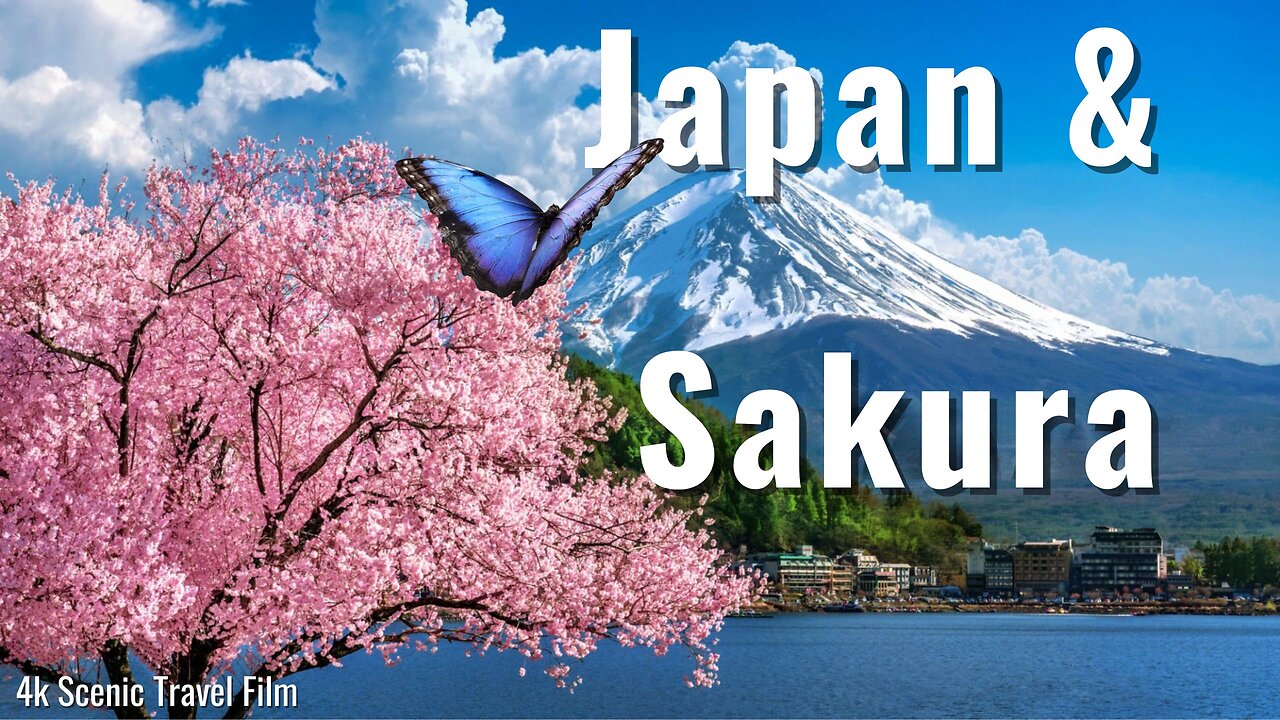 Japan and Sakura 4k - Scenic Relaxation Film with Calming Music / さくら