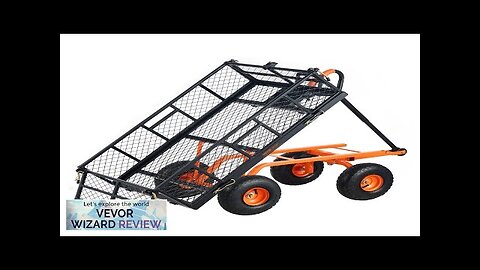 VEVOR Dump Cart Metal Garden Dump Cart with Easy to Assemble Frame Review