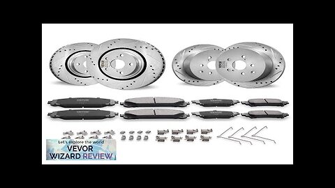 VEVOR Drilled Slotted Front&Rear Brake Rotors Pads for Toyota Sienna Highlander Review