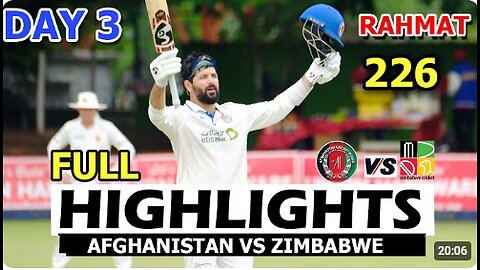 "Epic Highlights: Afghanistan vs Zimbabwe - Thrilling Match Full of Action!"