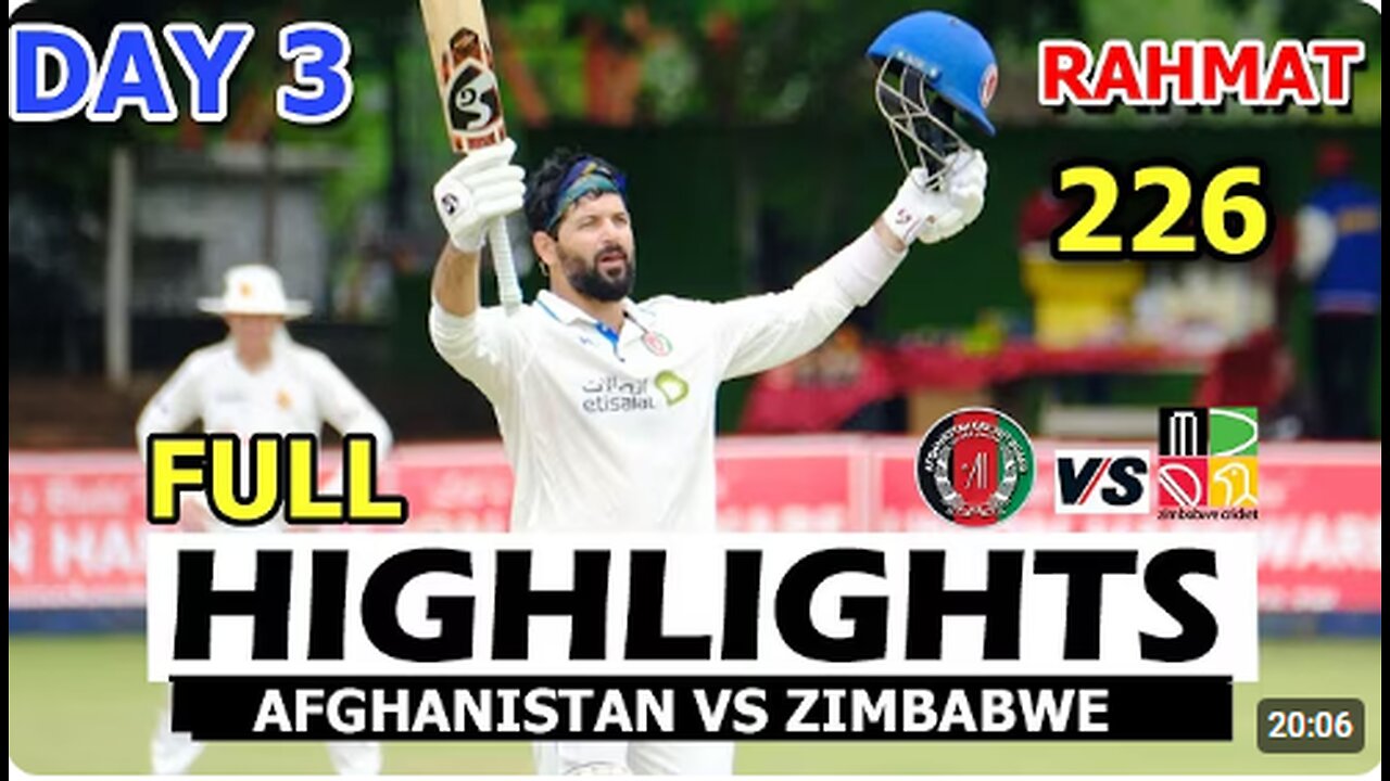 "Epic Highlights: Afghanistan vs Zimbabwe - Thrilling Match Full of Action!"