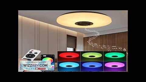 RGBW LED Ceiling Light Music Speaker Lamp Bluetooth APP + Remote Control Review