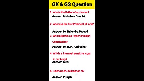 gk question and answers