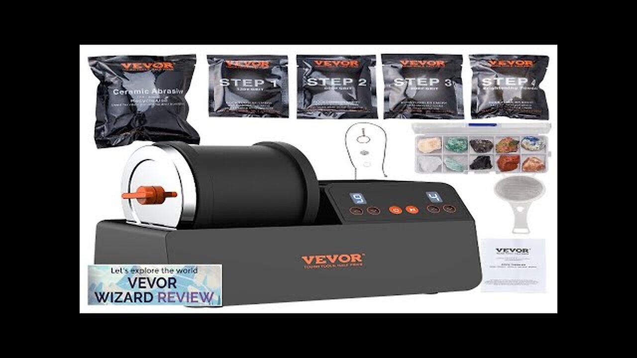 VEVOR Rock Tumbler Kit 3lb Rock Polisher Rough Gemstones 4 Polishing Grits Review