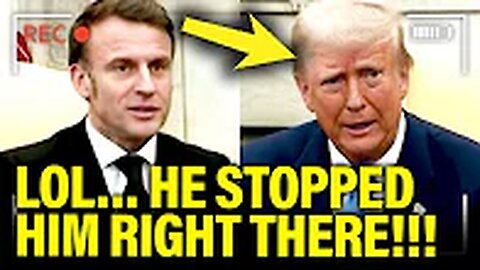 French President CUTS OFF TRUMP during HUMILIATING presser