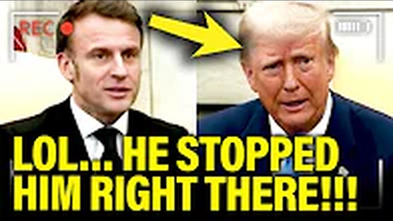 French President CUTS OFF TRUMP during HUMILIATING presser