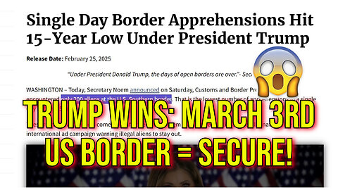 Trump Wins: The U.S. Border Is Secure Again! "Dollar Store Obama" Gaslighting You That Dems Care