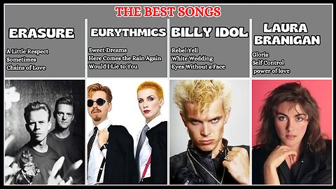 THE BEST SONGS - Golden Oldies Greatest Hits# Billy Idol, Laura Branigan, Eurythmics, Erasure...