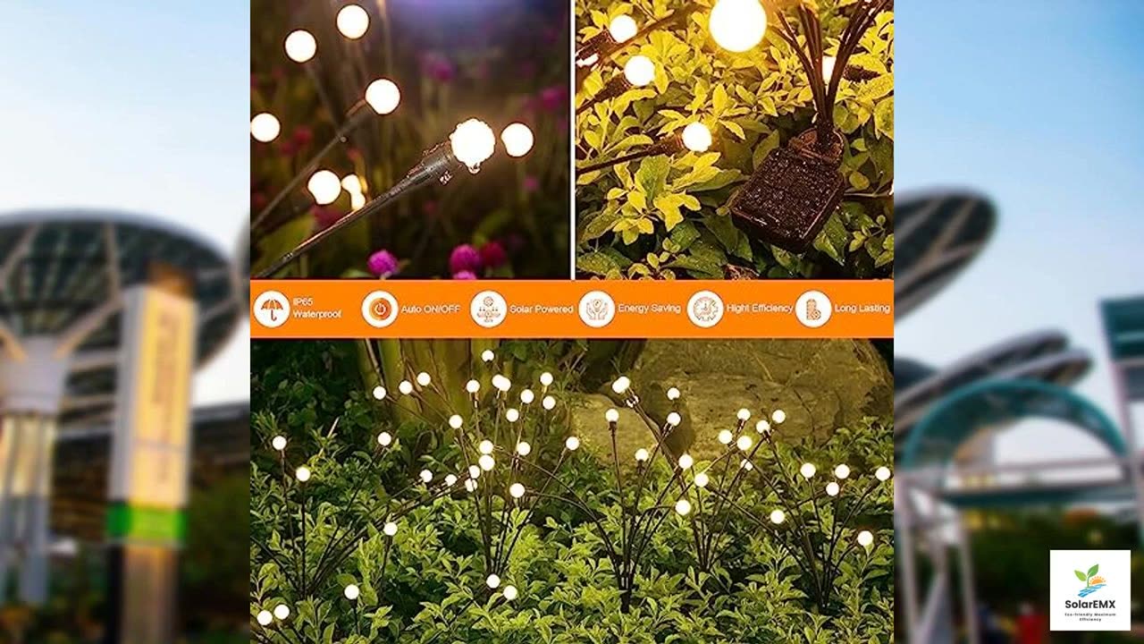 ASMAD 4 Pack 32 LED Solar Garden Lights