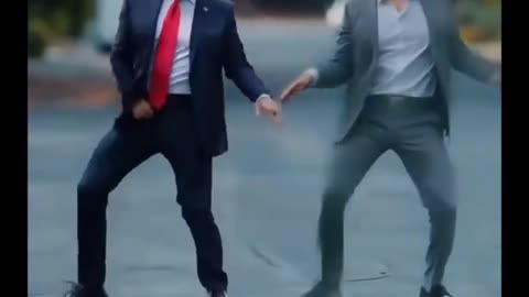 Trump dancing video with musk