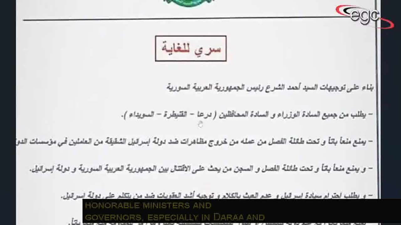 Secret Documents Proof Terrorists are Friends to Israel in Syria