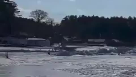 This happened yesterday on the Ice Runway at Alton Bay, New Hampshire