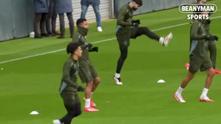 Man City train ahead of Real Madrid Champions League match