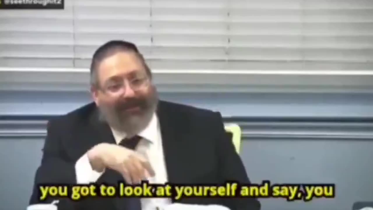 Self loathing Rabbi realises that it's the JEWS who are the PROBLEM!!