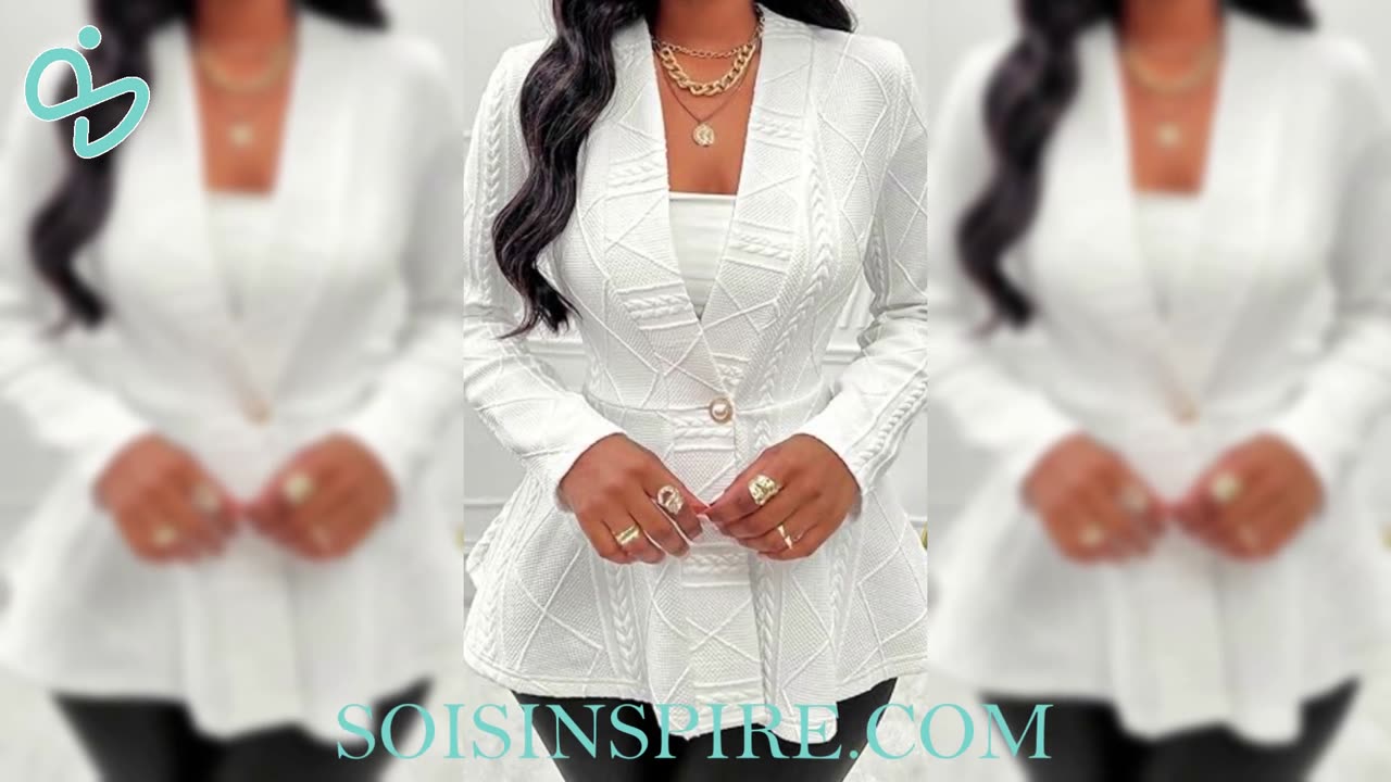 One Button Textured Peplum Cardigan #ootd