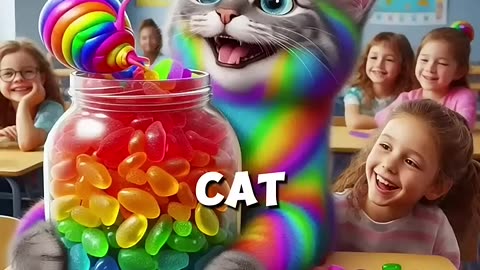 Rainbow Cat’s Jelly Candy Journey 🌈🍬