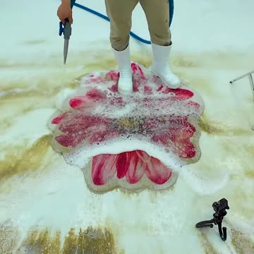 Surprise Under The Mud - Beautiful Bright Flower Carpet Under The Mud - Satisfying Video #shorts