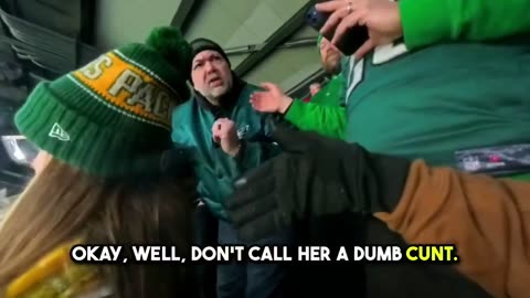 Eagles fan berates woman Green Bay Packers fan, inappropriate insults