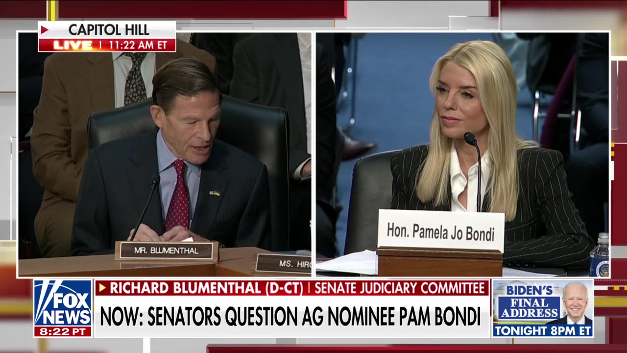 Bondi fires back at Democrat 'I sit up here and speak the truth'