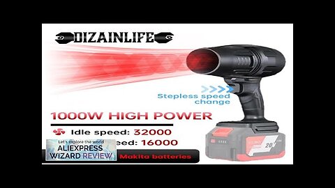 1000W Turbo Fan Violent Air Gun 500g Thrust Stepless Speed High Power Review