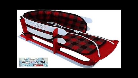 Snow Sled for Toddlers with Cushion Pad and Seat Belt Red Review