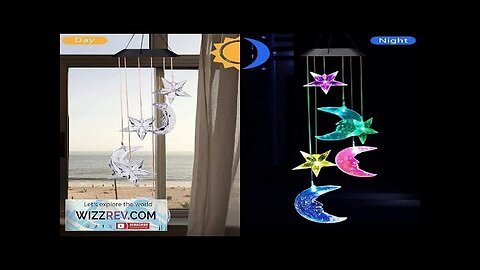 Star Moon Solar Wind Chimes Light Color Changing Gift Portable Hanging Waterproof Review