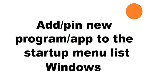 Add/pin new program/app to startup menu list Windows (Audacity)