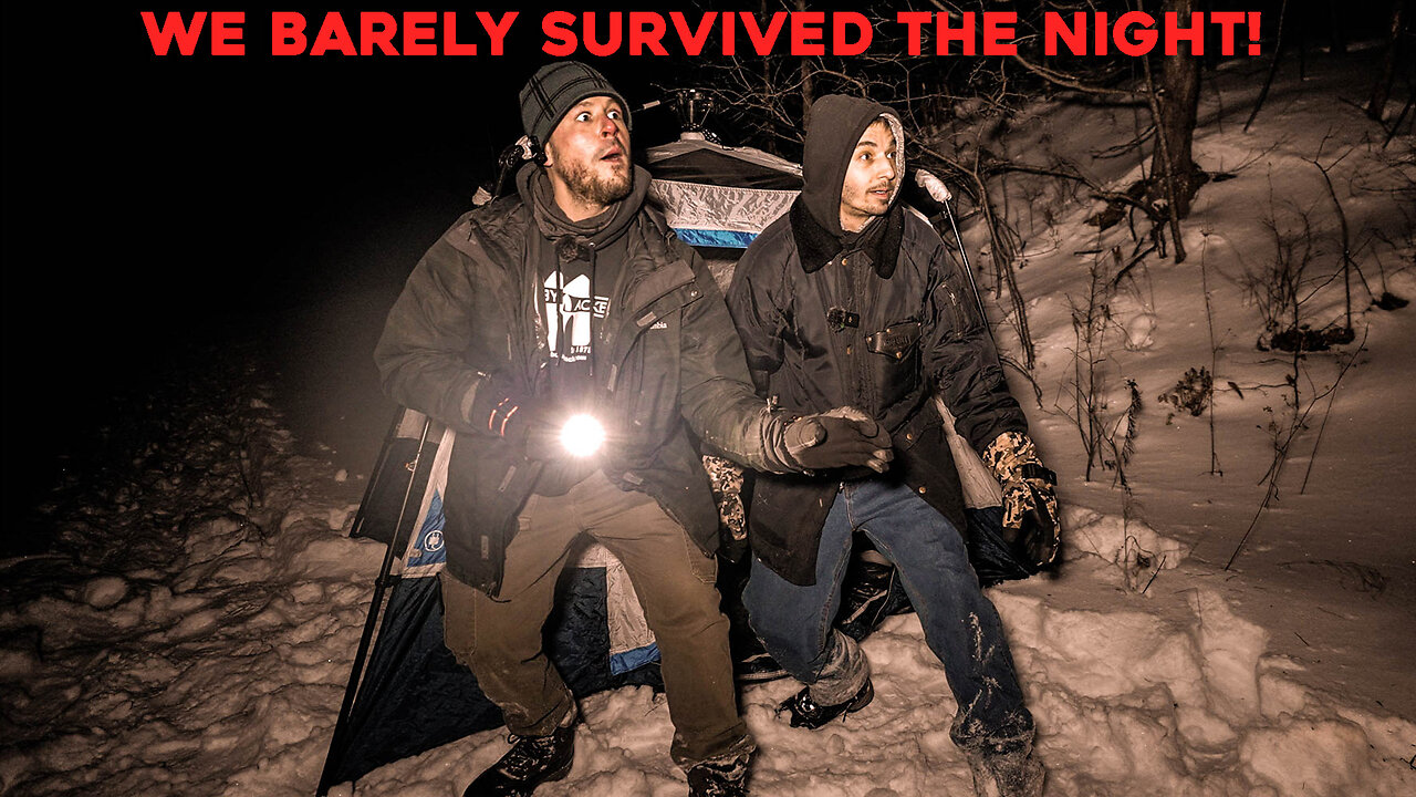 (A CURSED PLACE) WE BARELY SURVIVED THE NIGHT WINTER CAMPING IN SATANIC CULT FOREST