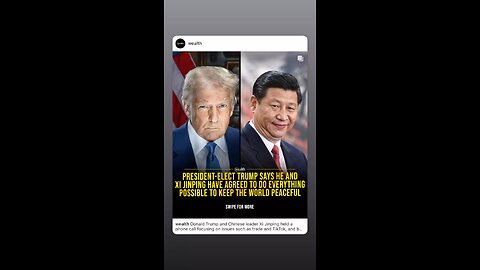 Trump & Xi talk Peace