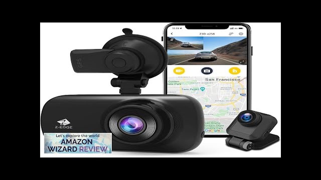 Dash Cam Z-Edge Z3D 2560x1440P QHD Front and Rear Dash Cam Review