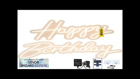 VEVOR Happy Birthday Neon Sign 16.5" x 8" + 23" x 8" Review