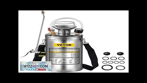 VEVOR 1.5Gal Stainless Steel Sprayer Set with 16" Wand& Handle& 3.3FT Reinforced Review