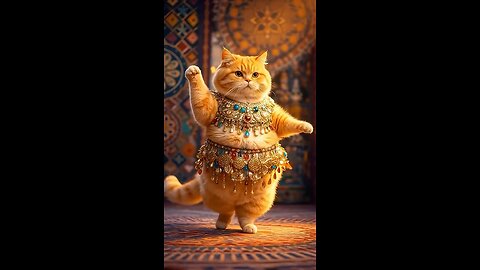 Arabic Cat is dancing