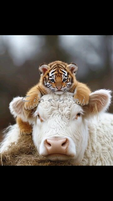 Live indiana wildlife love of a cub and a calf