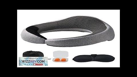 Travel Pillow Double-Layered Memory Foam Neck Pillow for Traveling Black-Gray Review