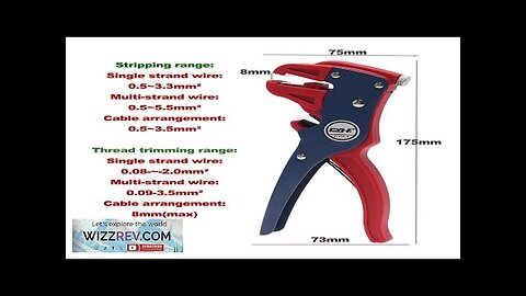 Automatic Wire Stripper Flatwire Cutter Stripping Plier 0.2 to 6mm Range Length Review