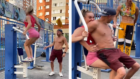 Sport prank with girl! 😂 #shorts