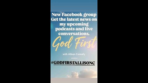 God First with Allison Connelly Facebook group